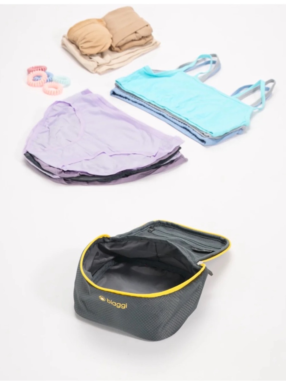 Biaggi Zipcubes Mini Cube - Gray/Yellow travel organizer